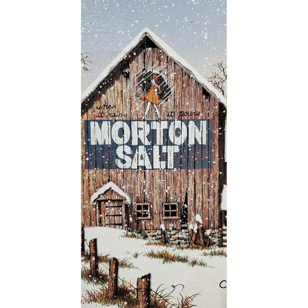 Vintage C. Carson Morton Salt painting on canvas, framed and in excellent 15x12 - Picture 2 of 6